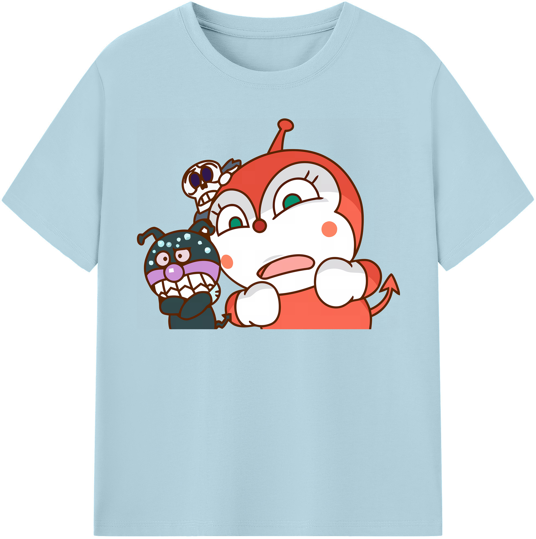 （画像用） アンパンマン Anpanman 綿100％半袖Tシャツ（フロントプリント）